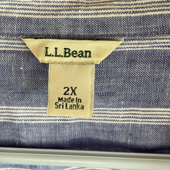LLBean striped linen shirt Cool & breezy! - Picture 4 of 8